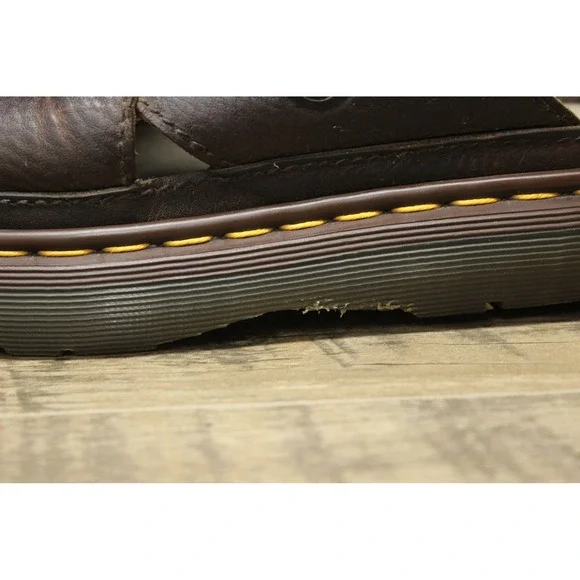 Dr.‎ Martens Unisex Leather Criss Cross Slip On Slide Sandals Vintage Size 8